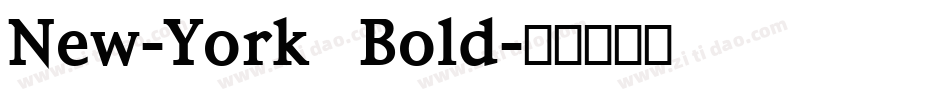 New-York Bold字体转换